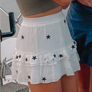 Rock n rags white mini skirt